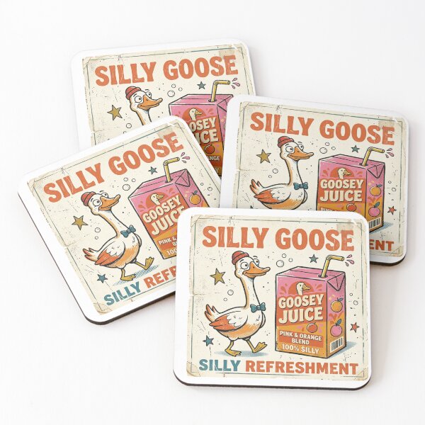 Item preview, Silly Geese Juice Co. Distressed Poster designed and sold by DuckOddity.