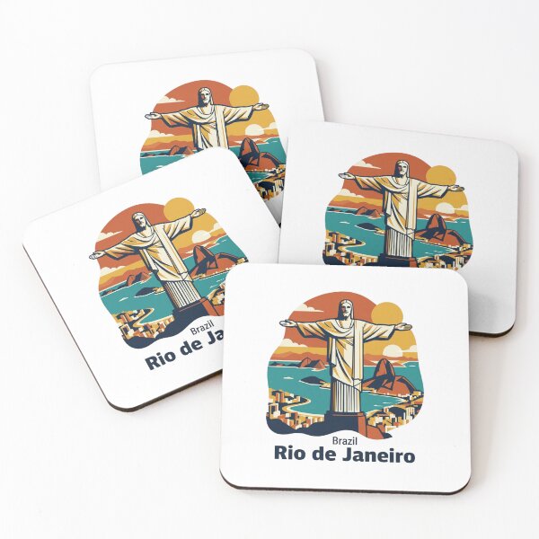 Item preview, Rio de Janeiro Christ the Redeemer Bold Retro Art designed and sold by Inkworksbyshery.