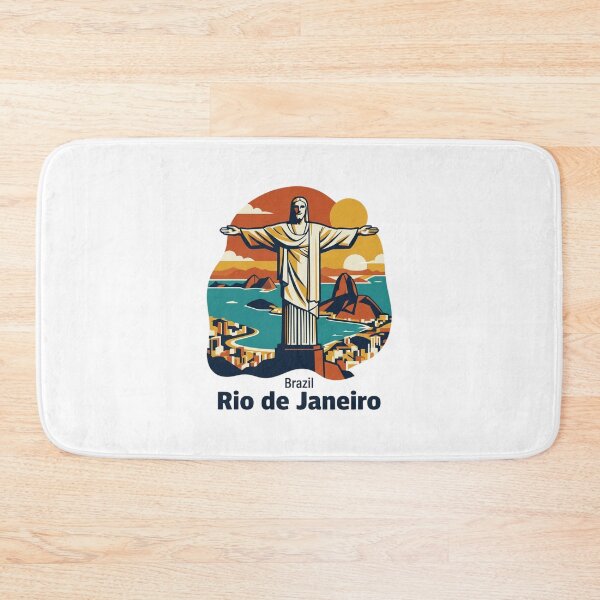 Item preview, Rio de Janeiro Christ the Redeemer Bold Retro Art designed and sold by Inkworksbyshery.