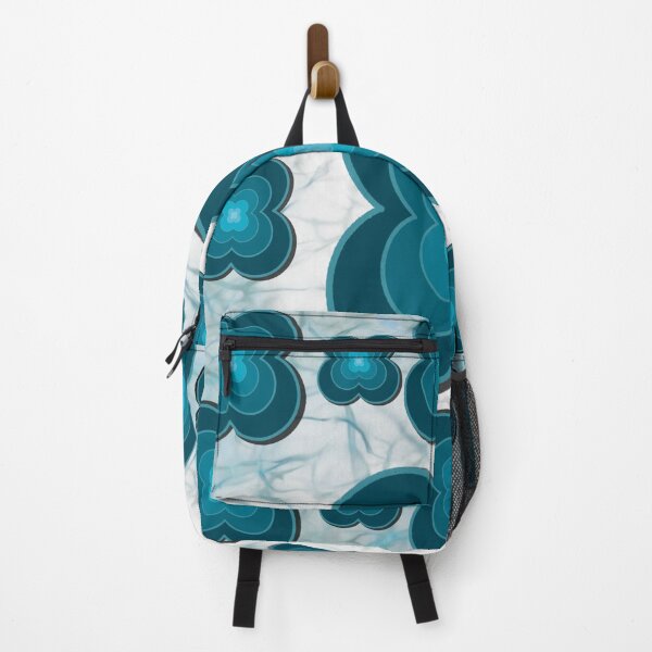Item preview, Retro Teal Geometric Floral Pattern designed and sold by IO Soul Spaces.