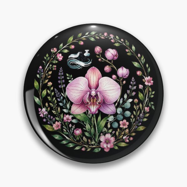 Item preview, Aquarius Celestial Botanical - Exotic Orchid Wreath designed and sold by MoonSoul Studio.