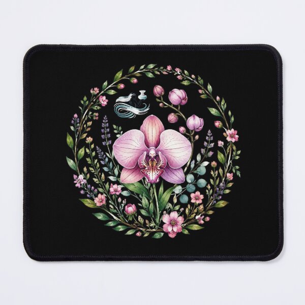 Item preview, Aquarius Celestial Botanical - Exotic Orchid Wreath designed and sold by MoonSoul Studio.