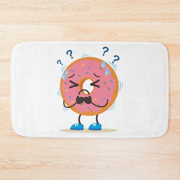 Item preview, Funny Donut  Confused Stressed Cartoon  designed and sold by BetweenForms.