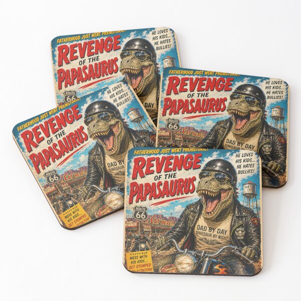 Item preview, Papasaurus Retro Movie Poster for Fathers Day designed and sold by PetsArt.