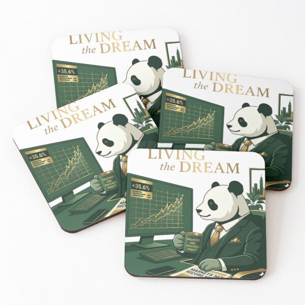 Item preview, Living The Dream Panda Trader Finance Office Art designed and sold by Northern Glow Art.