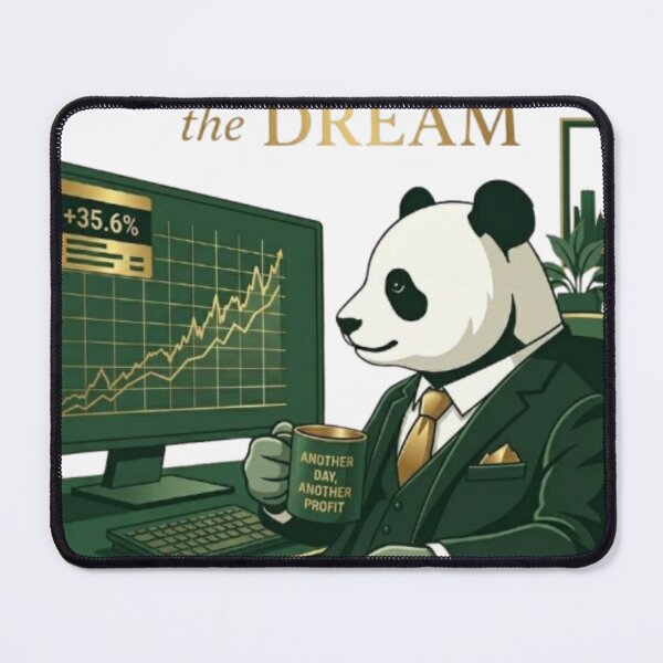 Item preview, Living The Dream Panda Trader Finance Office Art designed and sold by Northern Glow Art.
