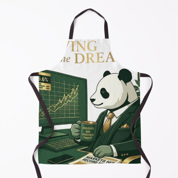 Item preview, Living The Dream Panda Trader Finance Office Art designed and sold by Northern Glow Art.