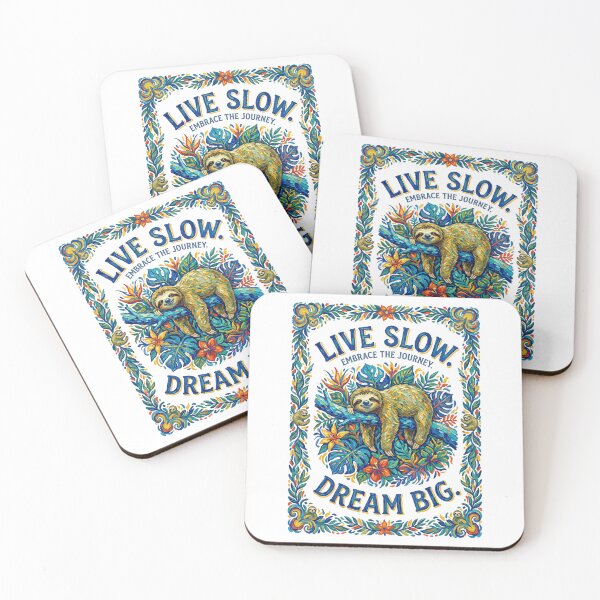 Item preview, Live Slow Dream Big Vintage Sloth  designed and sold by TeeARTHY.