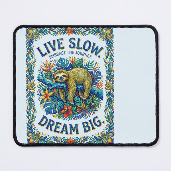 Item preview, Live Slow Dream Big Vintage Sloth designed and sold by TeeARTHY.