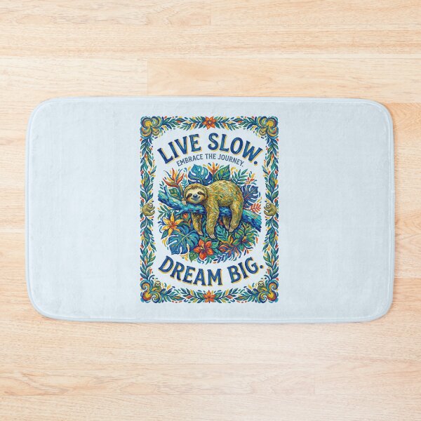 Item preview, Live Slow Dream Big Vintage Sloth  designed and sold by TeeARTHY.