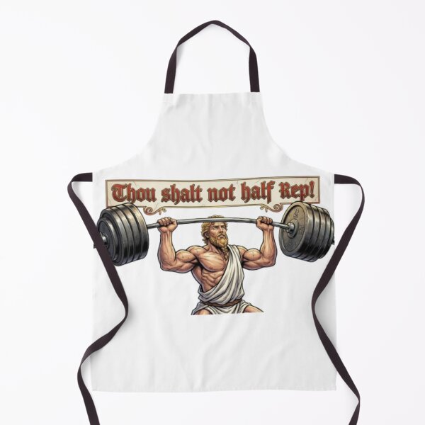 Item preview, Thou Shalt Not Half Rep Funny Gym Print designed and sold by Swole-Christ.