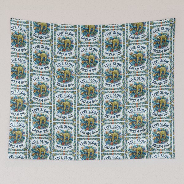 Item preview, Live Slow Dream Big Vintage Sloth  designed and sold by TeeARTHY.