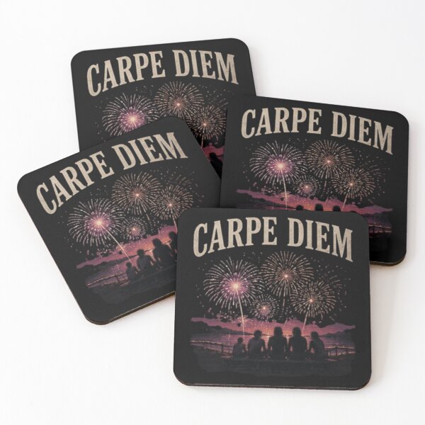 Item preview, Carpe Diem Fireworks Retro Sunset Design designed and sold by MS-DesignArt.