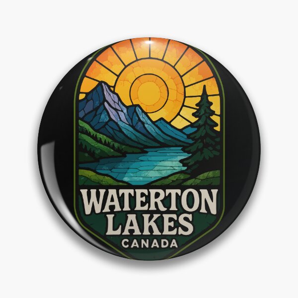 Item preview, Waterton Lakes National Park Stained Glass Travel designed and sold by TomFrontierArt.