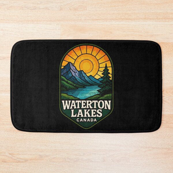 Item preview, Waterton Lakes National Park Stained Glass Travel designed and sold by TomFrontierArt.