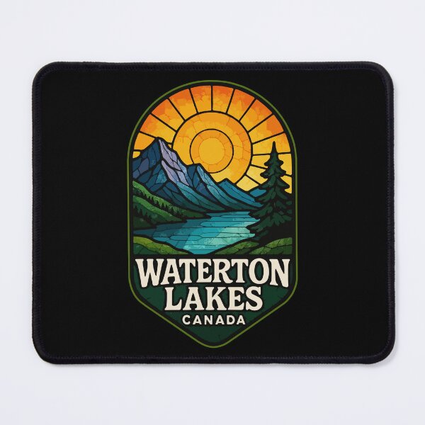 Item preview, Waterton Lakes National Park Stained Glass Travel designed and sold by TomFrontierArt.