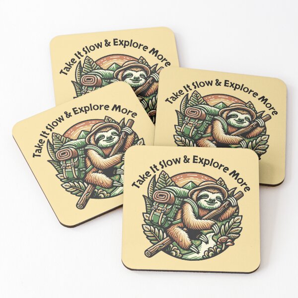 Item preview, Take It Slow Explore More Hiking Sloth Adventure Design designed and sold by Sachie's Studio.