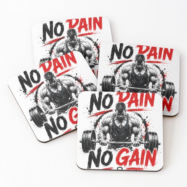 Item preview, No Pain No Gain – Hardcore Gym Motivation Design designed and sold by Pecata.