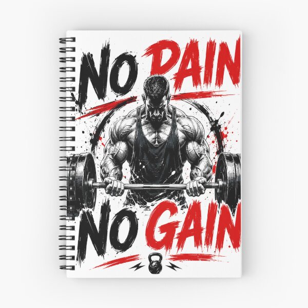 Item preview, No Pain No Gain – Hardcore Gym Motivation Design designed and sold by Pecata.