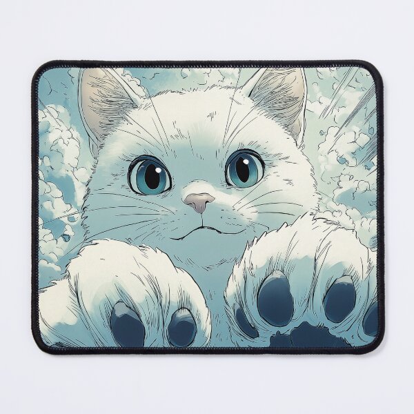 Item preview, Cute White Cat with Blue Eyes designed and sold by PetsArt.