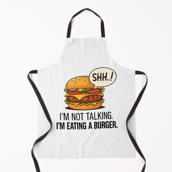 Item preview, Shh… I’m Eating a Burger – Funny Food Lover Quote, Burger Humor Design designed and sold by MartBook.