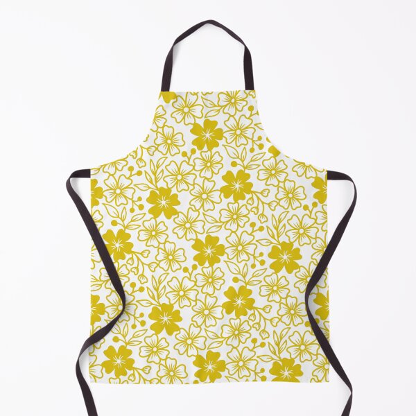 Item preview, Sakura flower silhouettes in yellow designed and sold by Jennifer Ladd.