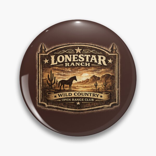 Item preview, LONESTAR RANCH – Wild Country Western Badge designed and sold by Anyshca.