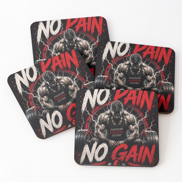Item preview, No Pain No Gain – Hardcore Gym Motivation Design designed and sold by Pecata.