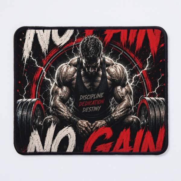 Item preview, No Pain No Gain – Hardcore Gym Motivation Design designed and sold by Pecata.