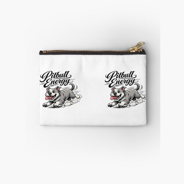 Item preview, Pitbull Zoomies Activated - Cute Cartoon Running Grey Puppy Art designed and sold by My Pitbull Place.