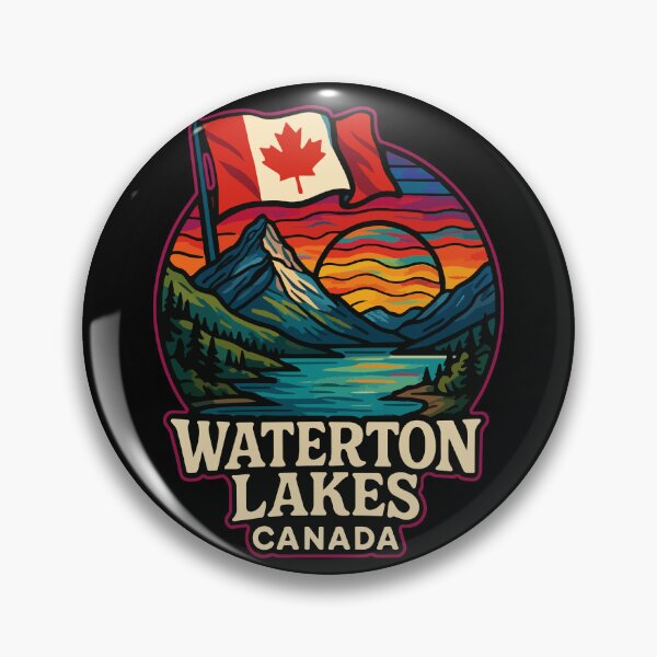Item preview, Waterton Lakes National Park Canada Trippy Art Travel designed and sold by TomFrontierArt.