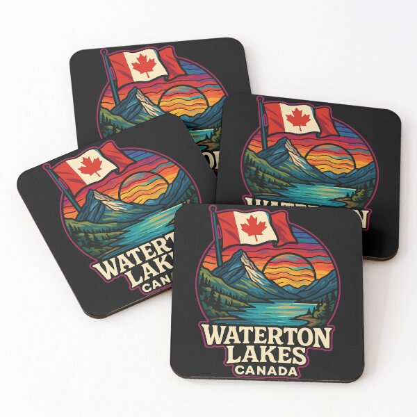 Item preview, Waterton Lakes National Park Canada Trippy Art Travel designed and sold by TomFrontierArt.