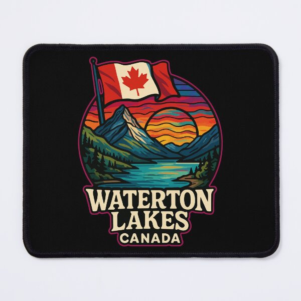 Item preview, Waterton Lakes National Park Canada Trippy Art Travel designed and sold by TomFrontierArt.