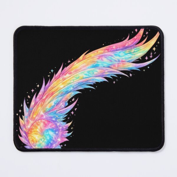 Item preview, Rainbow Tie-Dye Fantasy Feather designed and sold by jgvisualarts.