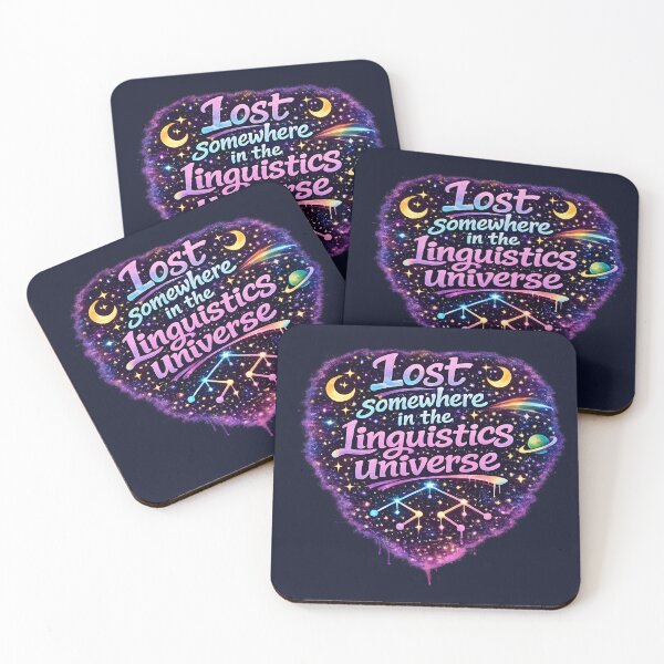 Item preview, Lost Somewhere in the Linguistics Universe Cosmic Syntax Design designed and sold by Nerd Romance Café.