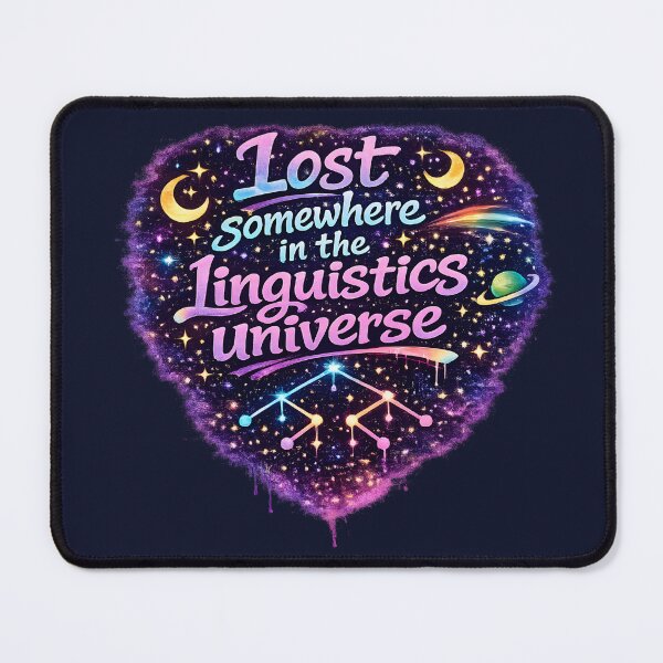 Item preview, Lost Somewhere in the Linguistics Universe Cosmic Syntax Design designed and sold by Nerd Romance Café.