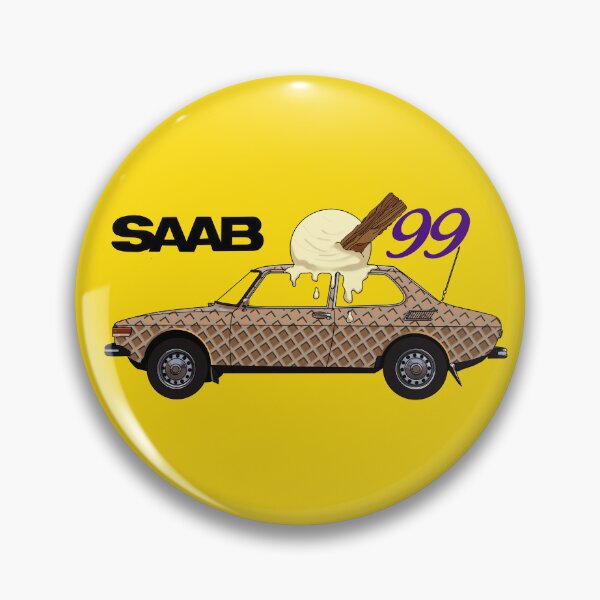 Item preview, Swedish car saab 99 ice cream cone pun designed and sold by Theoldgirl900.