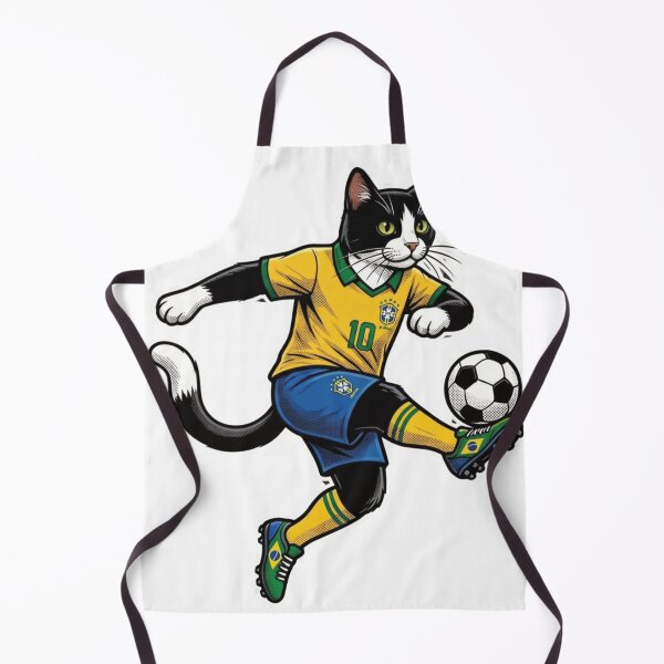 Item preview, Retro 90s Brazilian Soccer Cat designed and sold by Ink & Void Co..
