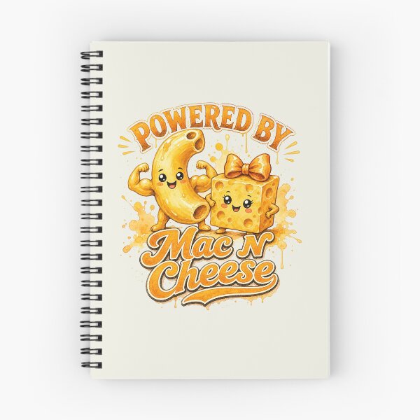 Item preview, Powered By Mac N Cheese Watercolor Shirt Design | Cute Kawaii Comfort Food Illustration designed and sold by Verycutethings.
