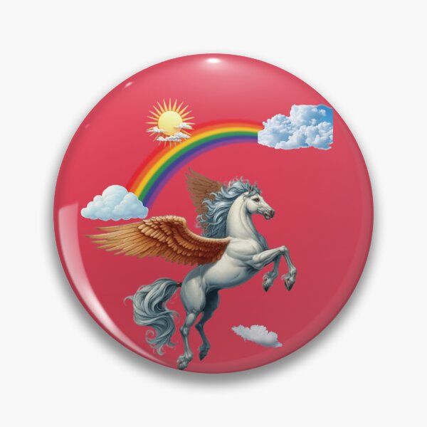 Artikelvorschau, Fliegendes Pferd mit Regenbogen entworfen und verkauft von Shree Dharani Trendz.