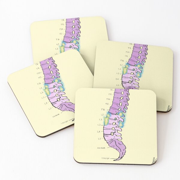 Item preview, Anatomical spine in shades of pink designed and sold by mousse-tache.