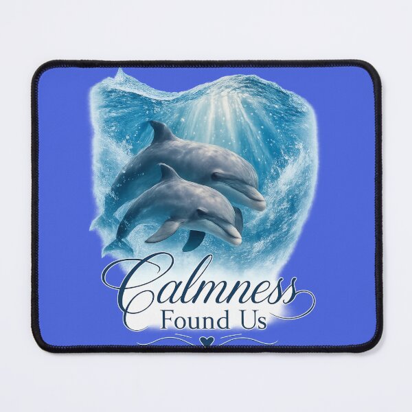 Item preview, Calmness Found Us, Romantic Dolphin Ocean Aesthetic Design designed and sold by JagrDesigns.
