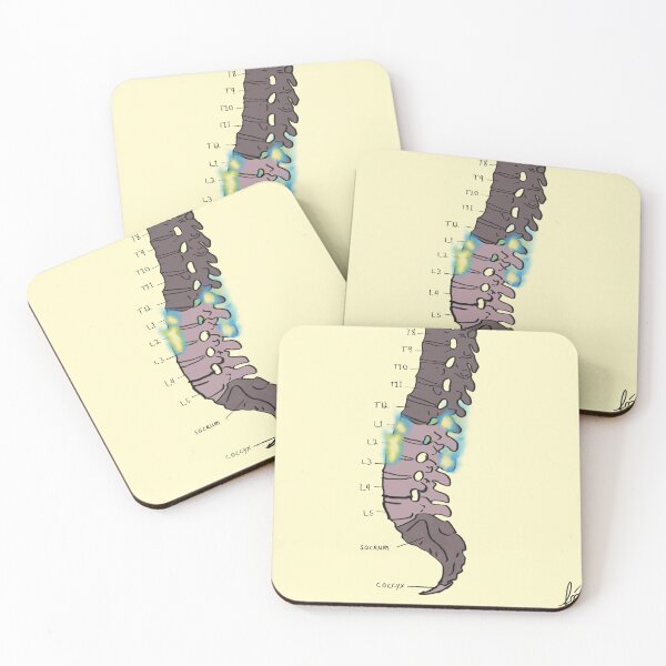 Item preview, Anatomical spine in shades of grey designed and sold by mousse-tache.