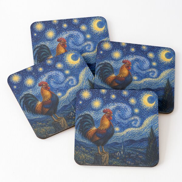 Item preview, Starry Night with Rooster designed and sold by LewpyG.