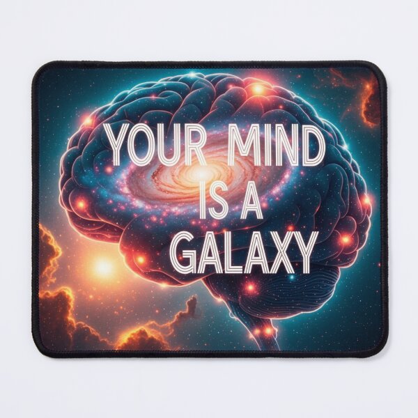 Item preview, Your Mind Is a Galaxy Brain Design | Space Psychology Aesthetic Inspirational Quote Sticker designed and sold by Altair_.