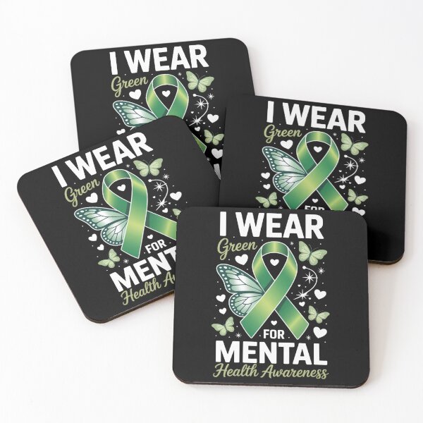 Item preview, I wear green for mental health awareness designed and sold by jkrphoto.