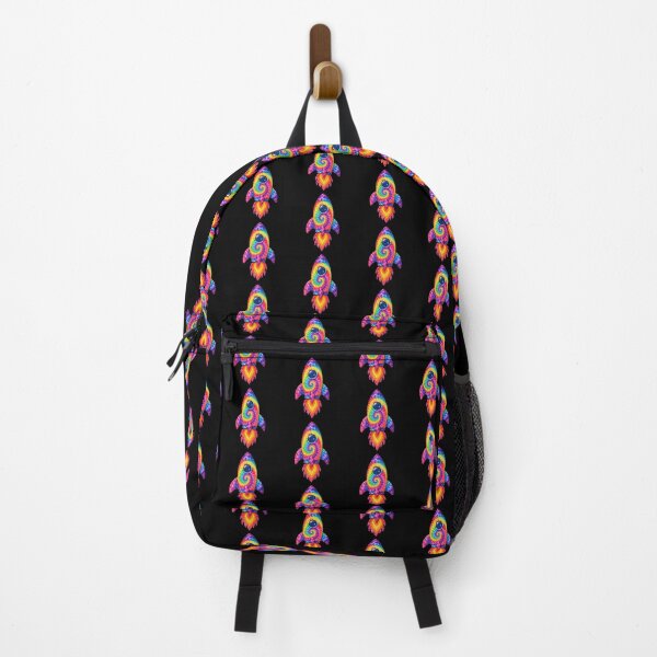 Item preview, Rainbow Tie-Dye Rocket Ship designed and sold by jgvisualarts.