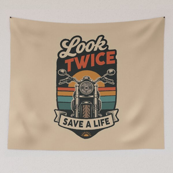 Item preview, Look Twice, Save a Life - Retro designed and sold by MaddiLoppnow.