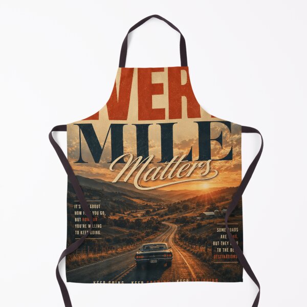 Item preview, EVERY MILE MATTERS – Vintage Countryside Road Motivational Poster designed and sold by Watchyyy.