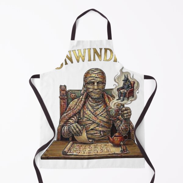 Item preview, Ancient Egyptian Mummy Unwinding Relaxing with Coffee Art designed and sold by Northern Glow Art.